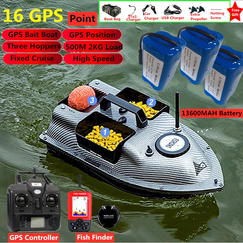 Fishing Boat Gps - 16PCS Point GPS Nesting Bait Boat