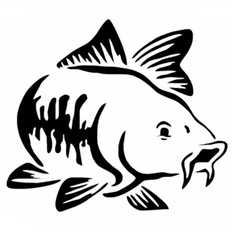 Fishing Boat Inflatable - Car Sticker Cartoon Carp Fishing Car