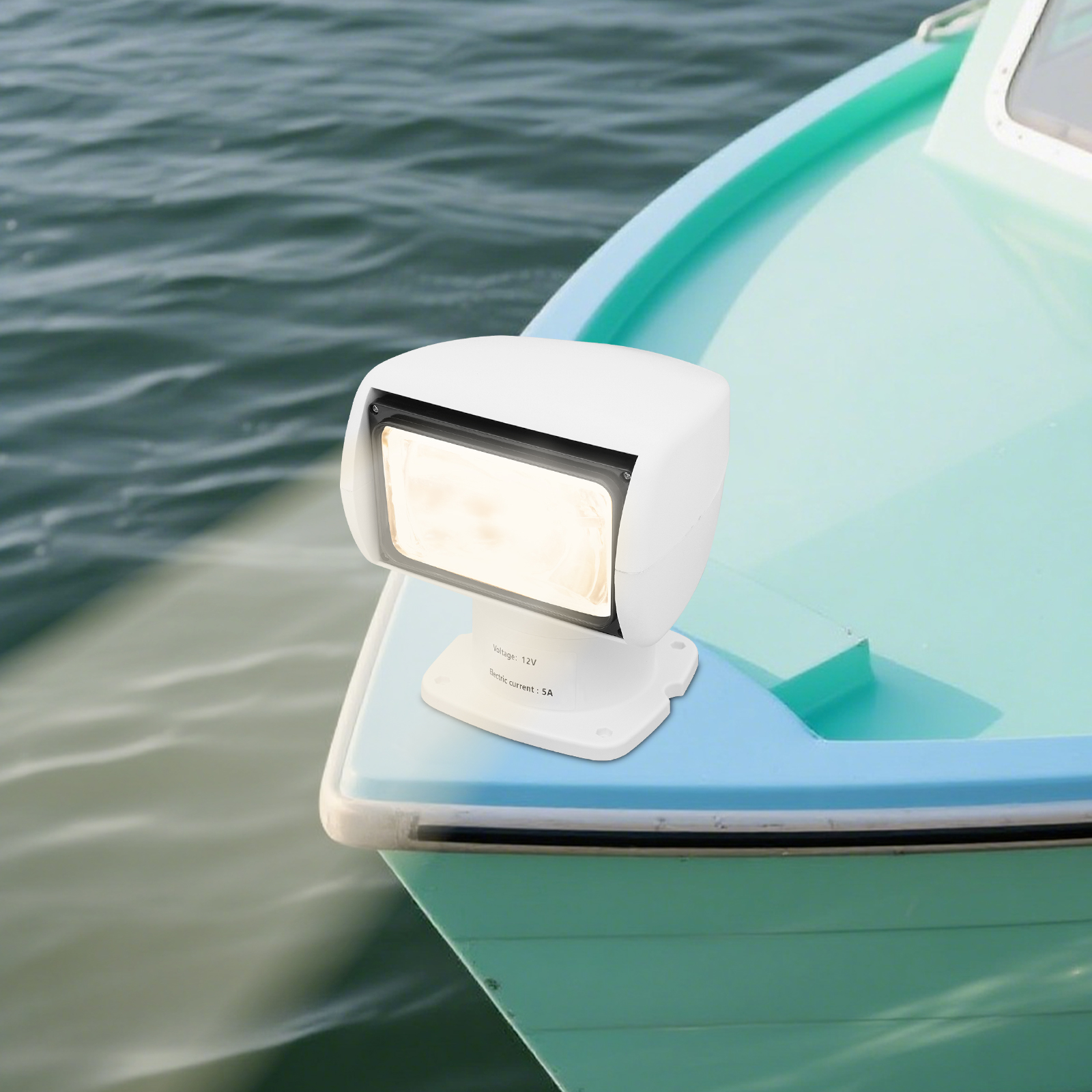 Fishing Boat Navigation Light - Remote Control Marine Spotlight - 12V