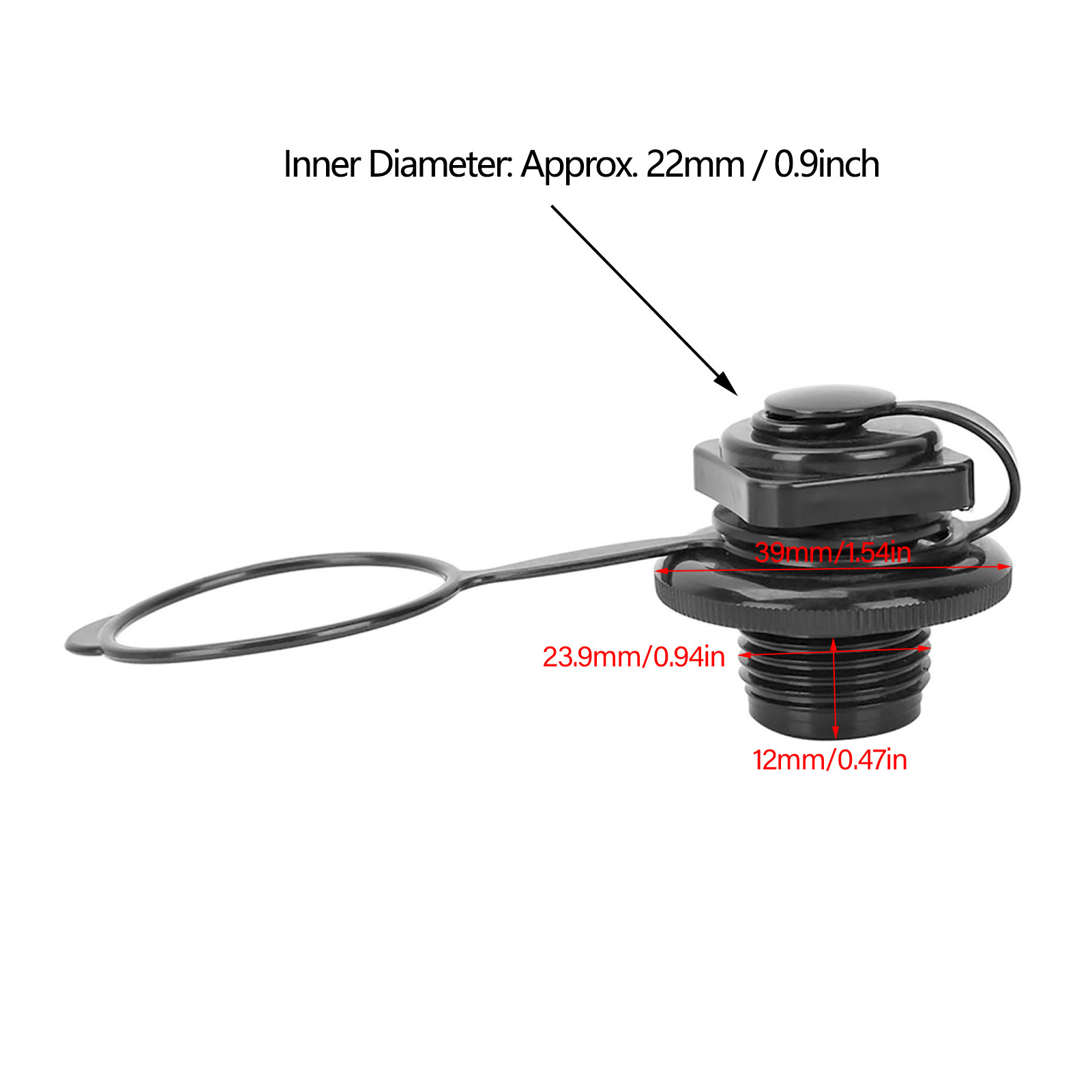 23.9mm Black Plastic Inflatabl - Fishing Boat Trailer avis et prix