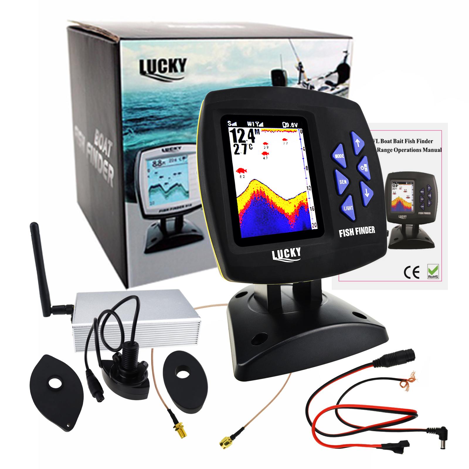 LUCKY Fishfinder 300m/ 980ft F - Fishing Boat Depth Finder avis et prix