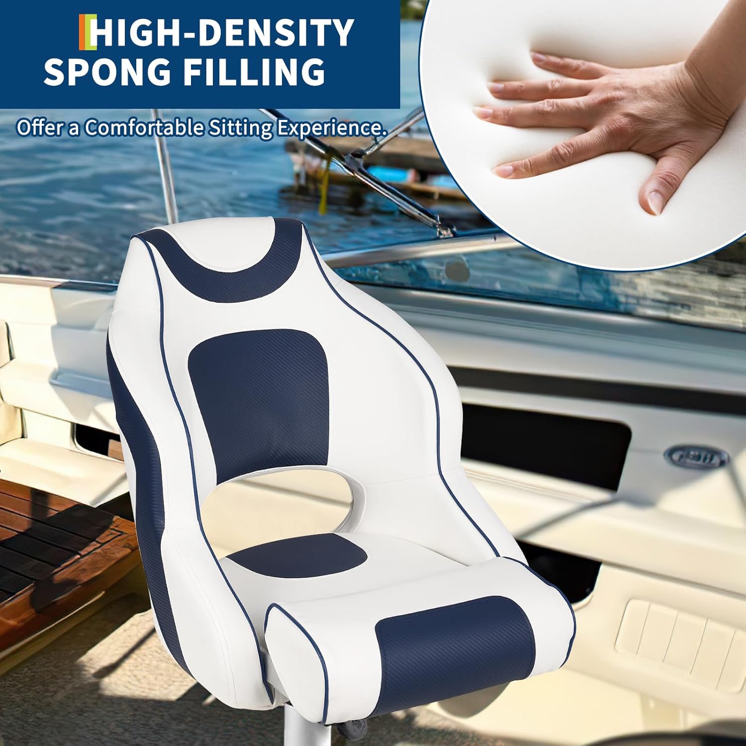 High Back Boat Seat with Flip- - Fishing Boat Seat avis et prix
