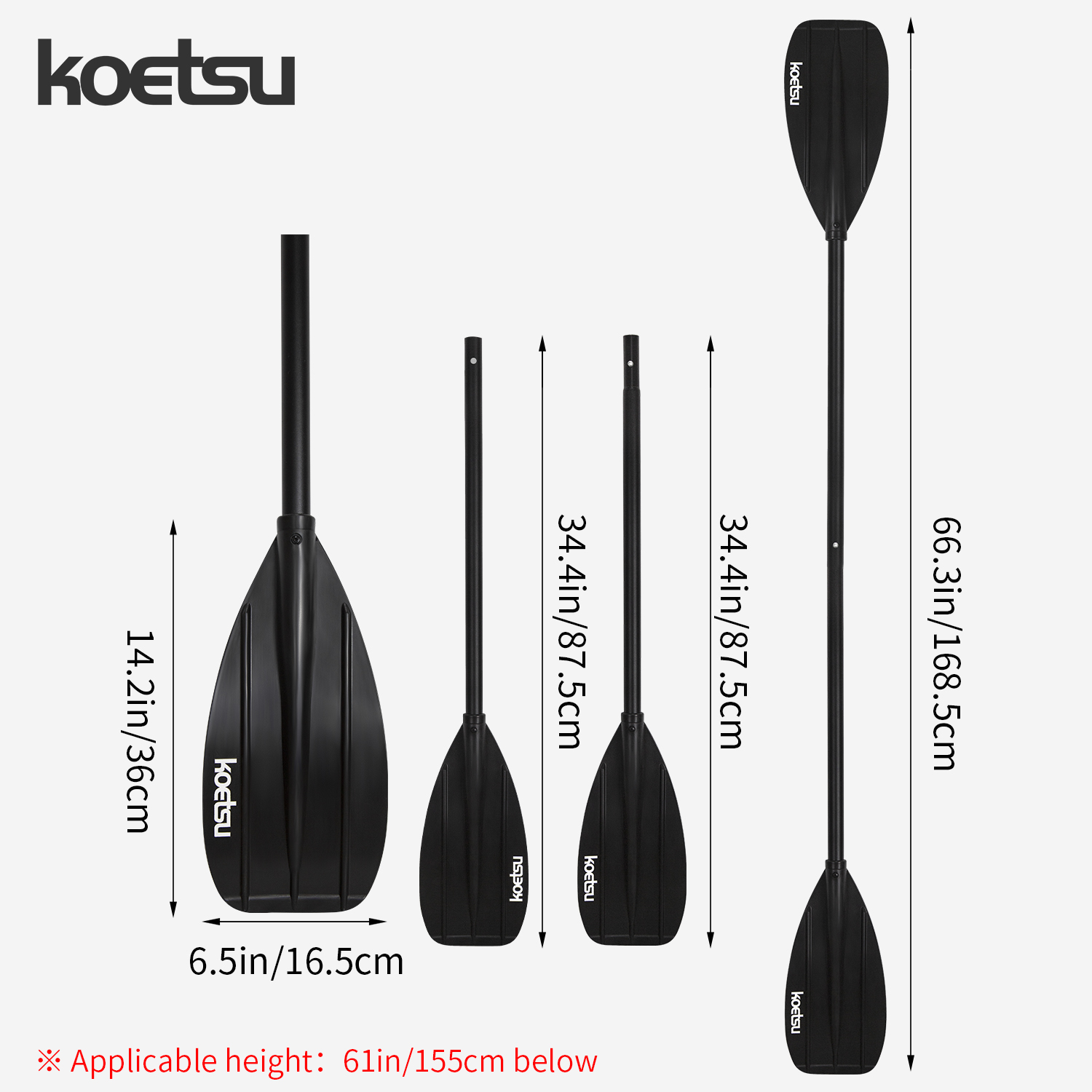 KOETSU Aluminum Alloy Double-H - Fishing Boat Paddle avis et prix
