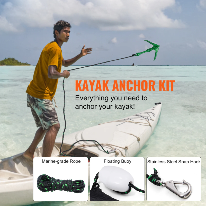Kayak Anchor Kit 3.5 lb Paddle - Fishing Boat Anchor avis et prix