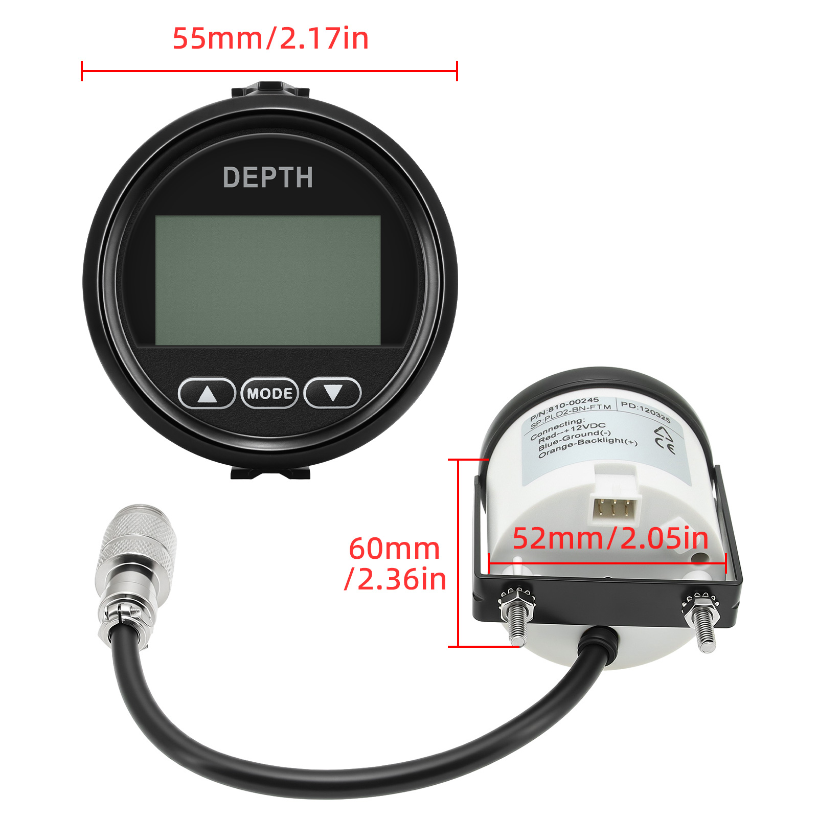 New Depth Detector 52mm/2in Ma - Fishing Boat Gps avis et prix