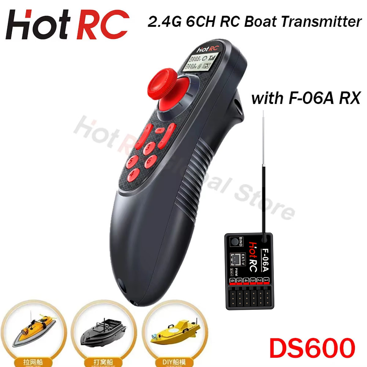 HOTRC DS600 6CH 6 Channel 2.4G - Fishing Boat Trailer avis et prix