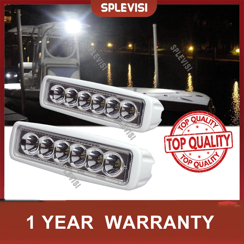 2pcs 12V 6 LED Deck Marine Spr - Fishing Boat Trailer avis et prix