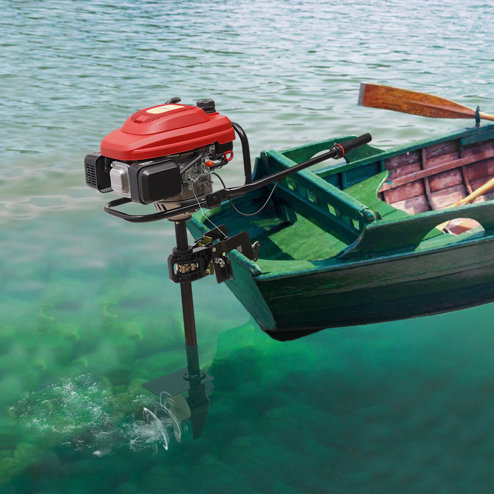 4-Stroke 6HP/7.5HP Gas Powered - Fishing Boat Outboard Motor avis et prix