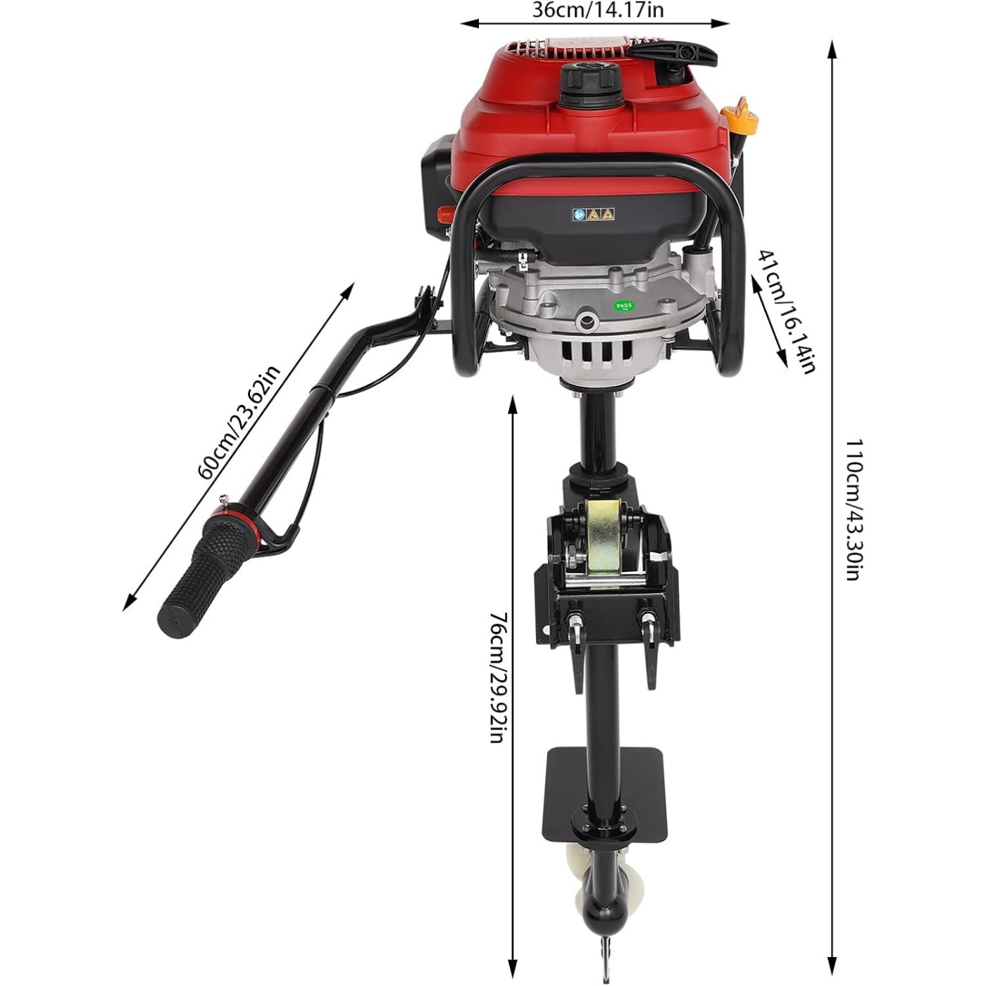 4-Stroke 6HP/7.5HP Gas Powered - Fishing Boat Outboard Motor avis et prix