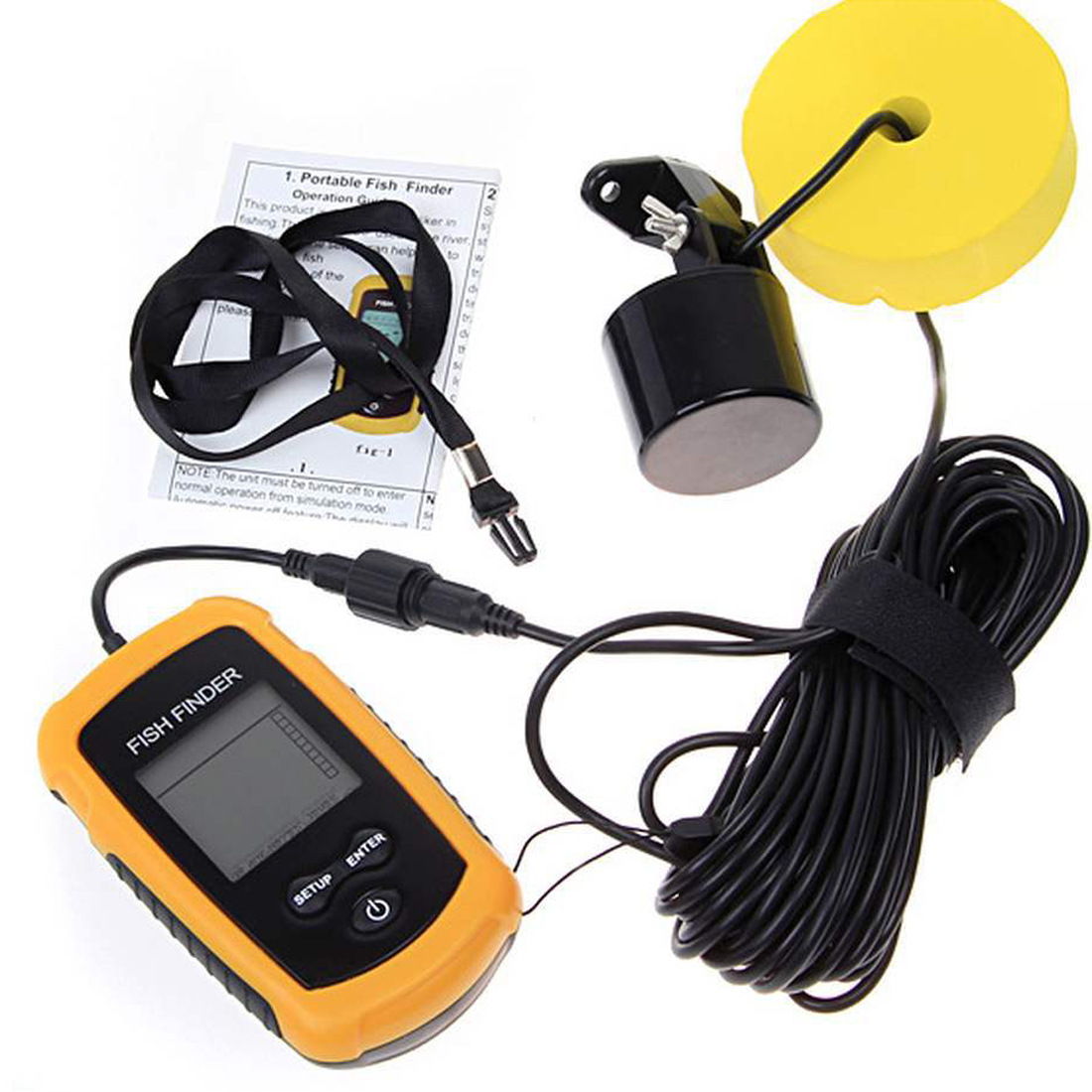Alarm 100M Portable Sonar Fish - Fishing Boat Depth Finder avis et prix