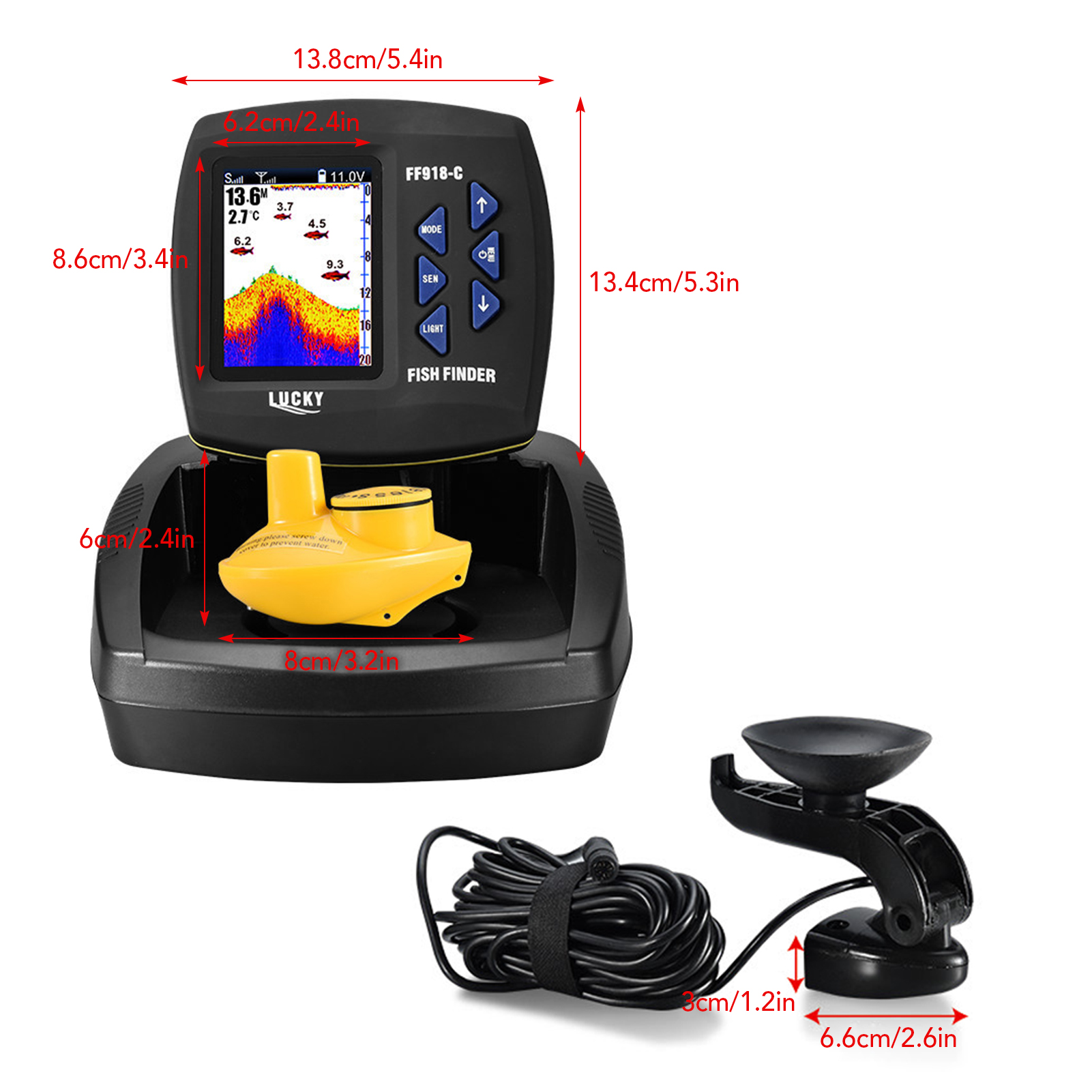 Fish Finder Wireless Sonar Sen - Fishing Boat Depth Finder avis et prix