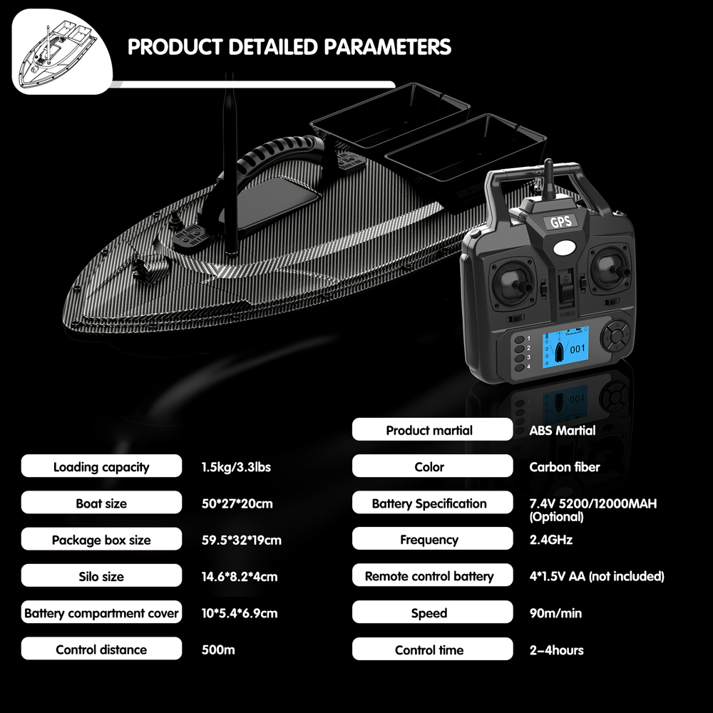 V070 12000mAh/5200mAh RC Bait  - Fishing Boat Trailer avis et prix