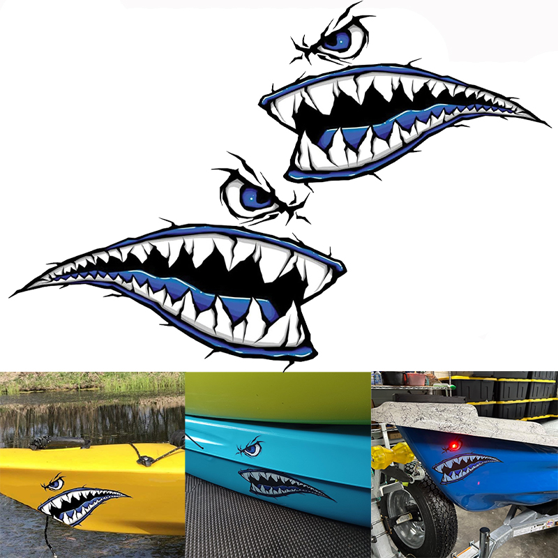 2PCS Shark Teeth Mouth Boat St - Fishing Boat Paddle avis et prix