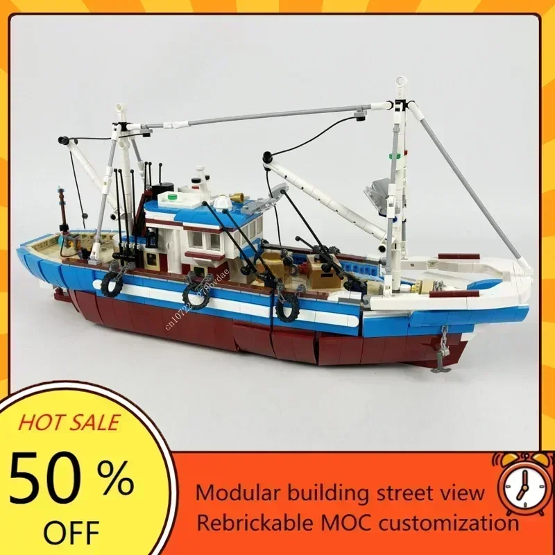 Custom 1600PCS Modular MOC-910 - Fishing Boat Trailer avis et prix
