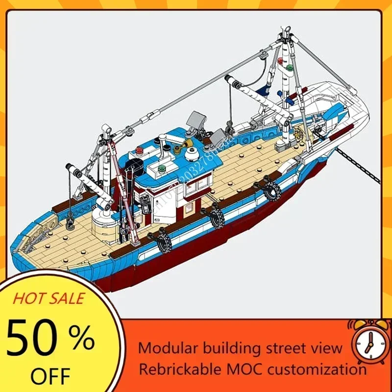 Custom 1600PCS Modular MOC-910 - Fishing Boat Trailer avis et prix