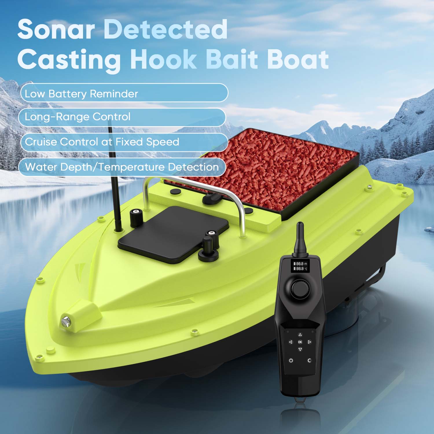 D36 RC Fishing Bait Boat with  - Fishing Boat Trailer avis et prix